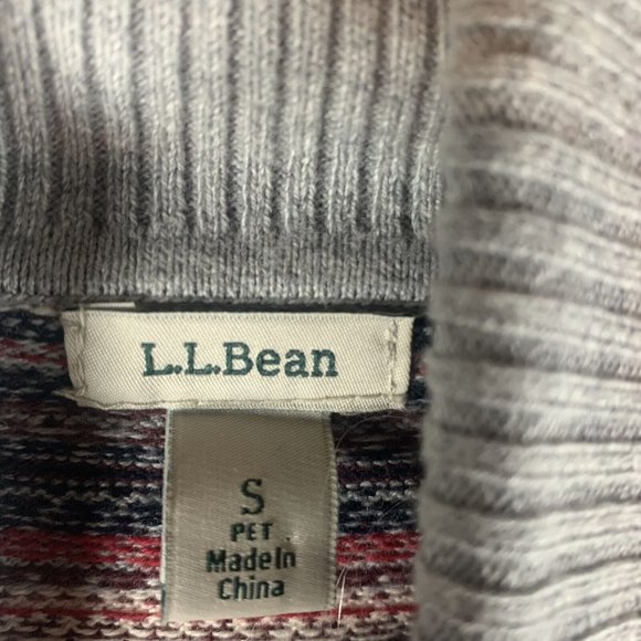 L.L. Bean Sweater Women's Small Multicolor Fair Isle Turtleneck Long Sleeve 7644 - Picture 3 of 8